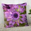 Purple Flower Pattern Decorative Pillowcase Car Sofa Square Cushion Pillowcase