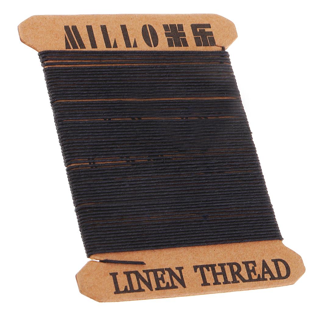 Durable Linen Waxed Thread Round Waxed Line Bookbinding Sewing Thread for Leather Crafts and Manual Sewing Device