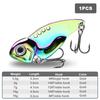 High Quality 5g VIB Fishing Lure 3D Slow Sinking Rattlesnake Iron Jig Zi Alloy High Vibration Vib Blade Lure for Predatory Fish