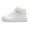 Puma Rebound V6 Synthetic Leather Comfortable Versatile Mid-Top Kids Sneakers Kids Sneakers White Gray 393832-05