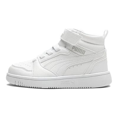 Rebound V6 Synthetikleder Bequeme Vielseitige Mid-Top Kinder-Sneaker Kinder-Sneaker Weiß Grau 393832-05