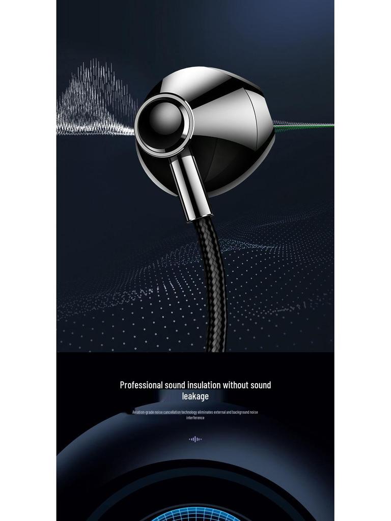 Type-C Wired In-Ear Headphones for Gaming, Compatible with Huawei, OPPO, Xiaomi, and Vivo.