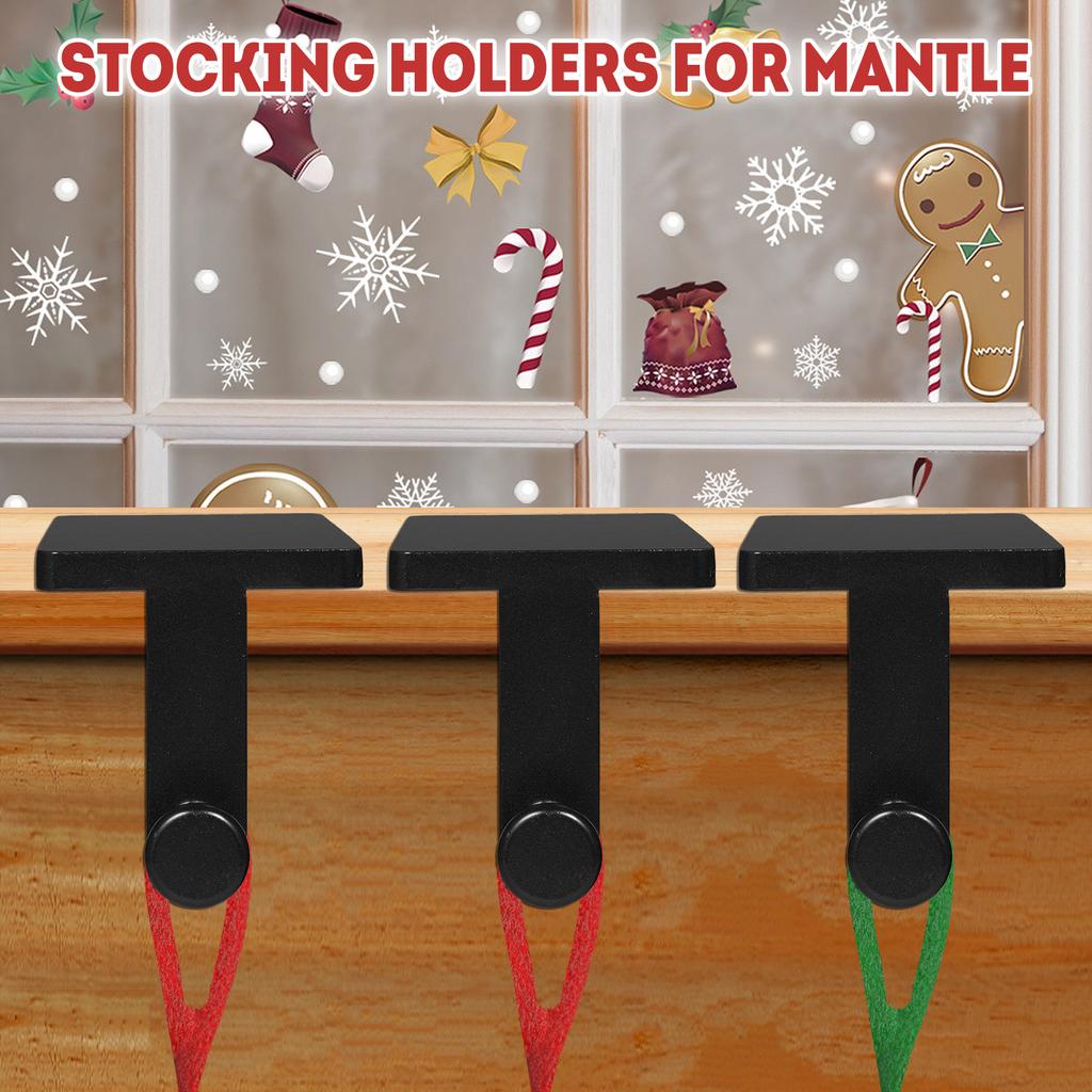 Christmas Stocking Holders Mantel Stocking Hangers Heavy Duty Xmas Stocking Hooks for Mantle