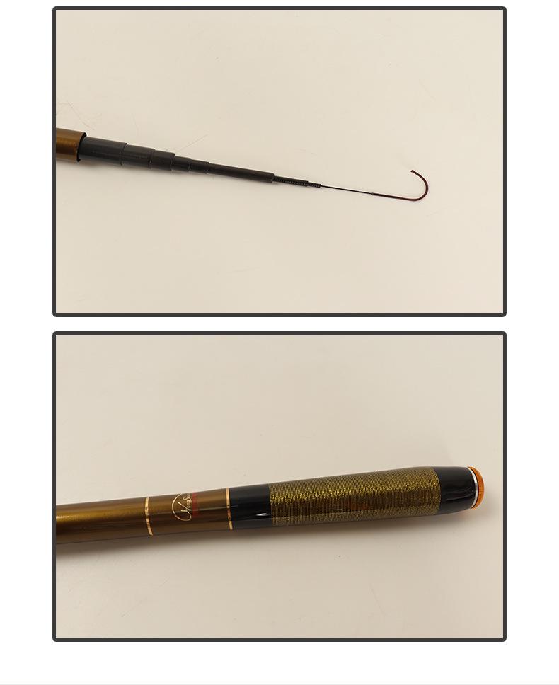 Ultra-Sensitive 43cm Carbon Telescopic Fishing Rod - Lightweight, Compact, and Retractable