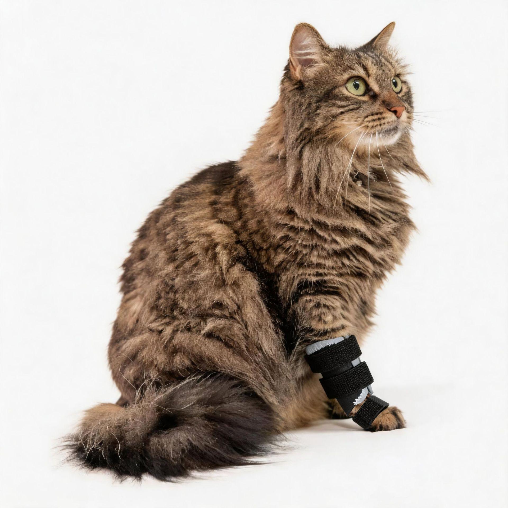 Haustier-Genesung Katzenbeinorthese - Gelenk- und Bänderunterstützung für die Rehabilitation XXS brown