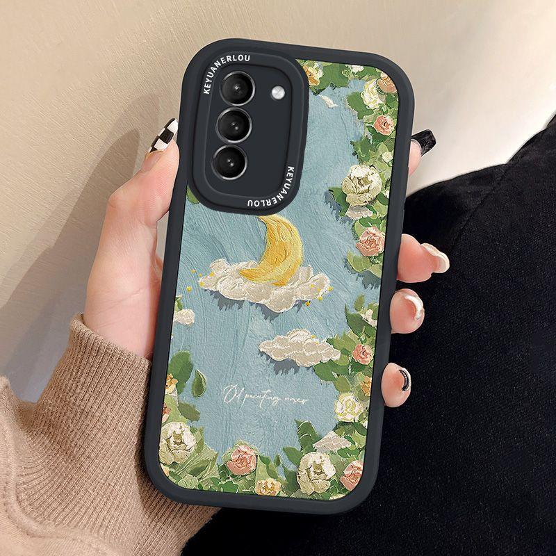 

Чехол для телефона для Samsung S24 S23 S22-Дымка, картина маслом, цветок, устойчивый к пятнам, устойчивый к падению чехол на Samsung S 24 Samsung S23