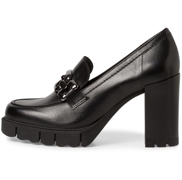 

Женские полуботинки Tamaris Trotteur leder blockabsatz black чёрные 41