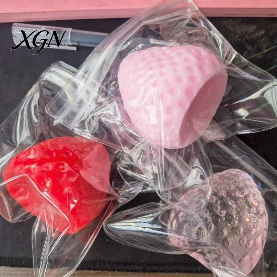 Soft Elastic Stress Reliever Strawberry Squeeze Toy, Relief Ball for Adults TPR Fruit Toy Fidget Portable Focus Enhancer Party Favors Christmas