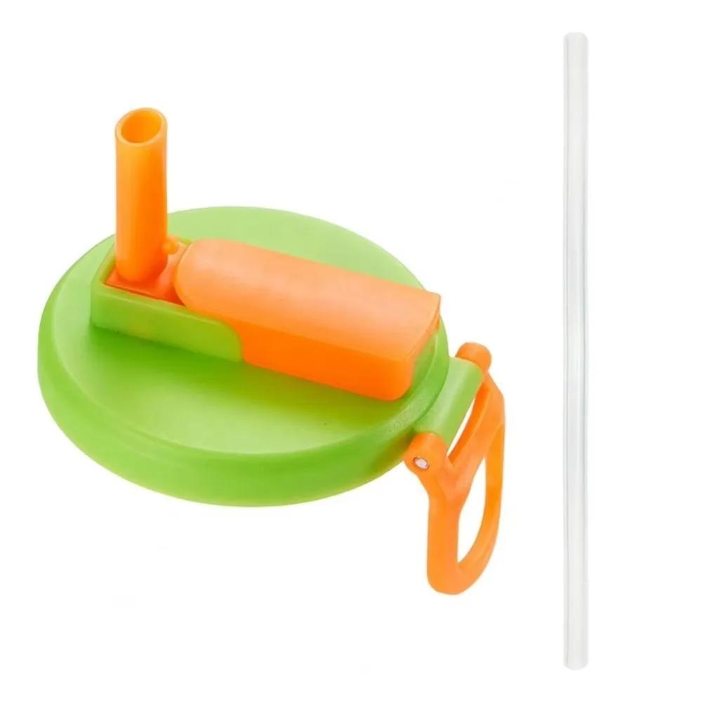 BPA-Free Silicone Soda Can Lids with Straws Reusable Jar Cap Accessory for Standard Beverage Cans Picnic Essential