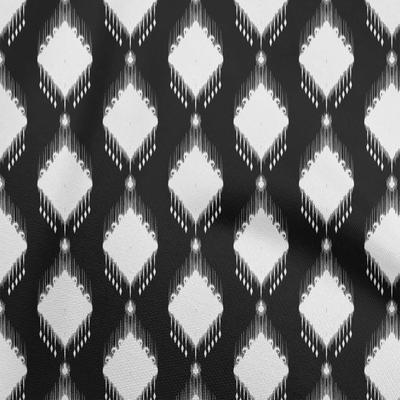 Tissu Coton Élasthanne Noir Tissage Ikat DIY Vêtements Tissu de Patchwork Tissu Imprimé Au Mètre 40 Pouces