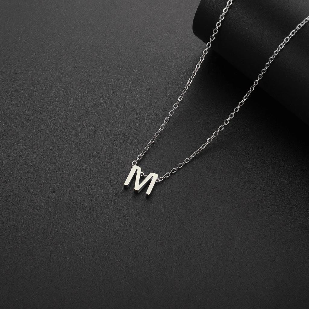 Cazador Stainless Steel A-Z Initial Letter Necklace for Women Alphabet Choker Chain Jewelry Birthday Gifts New Trend 2026