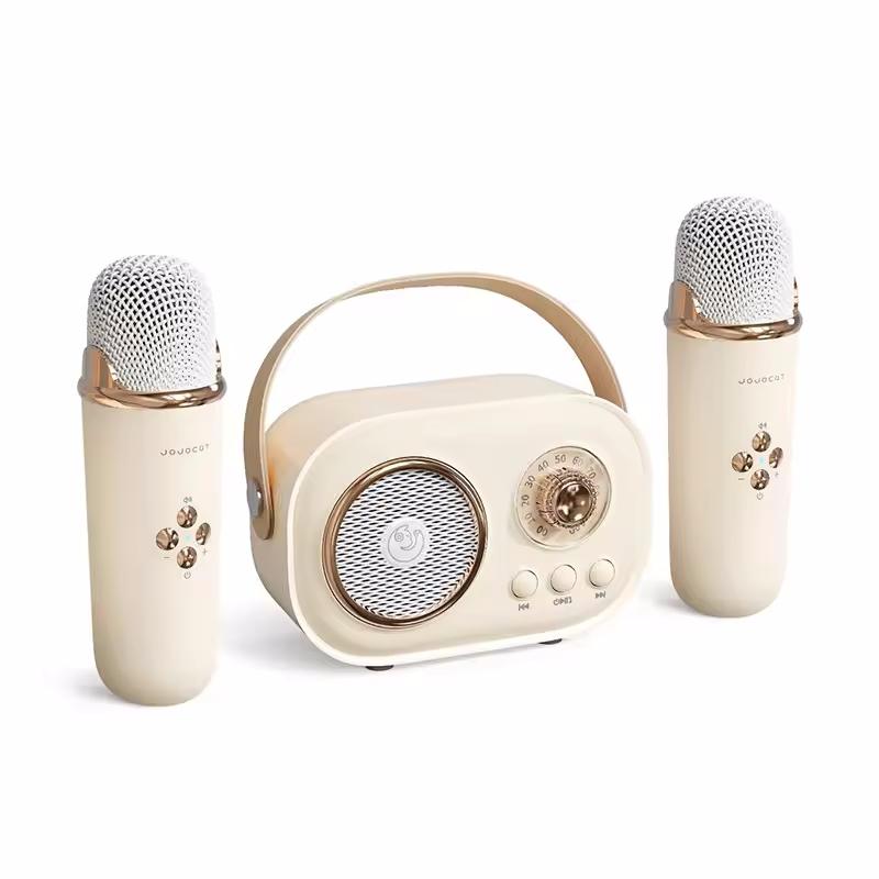 Karaoke tragbarer kabelloser Bluetooth-Lautsprecher mit Mikrofonmaschine Radio FM Caixa De Som Mini-Soundbox Musik kleine Säule Mp3