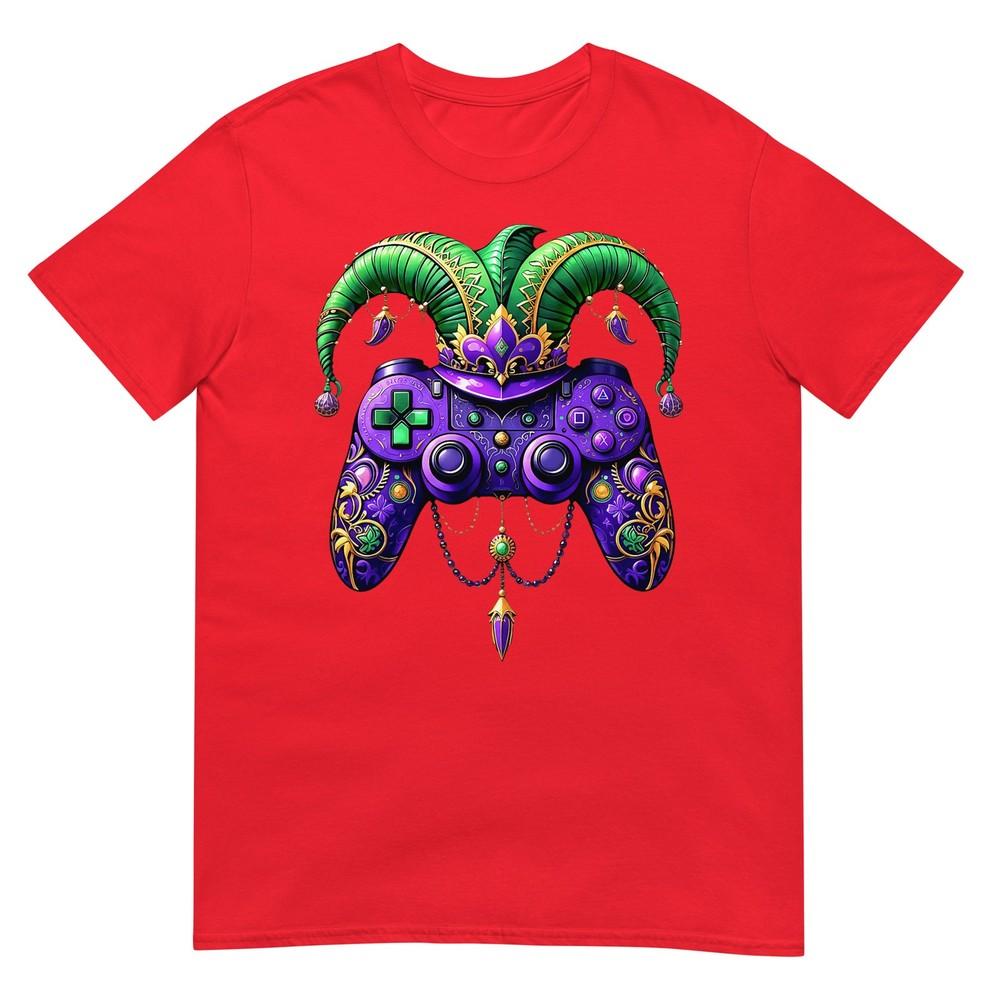 Mardi Gras Video Game Controller Jester Mask Kids Boys Unisex TShirt S