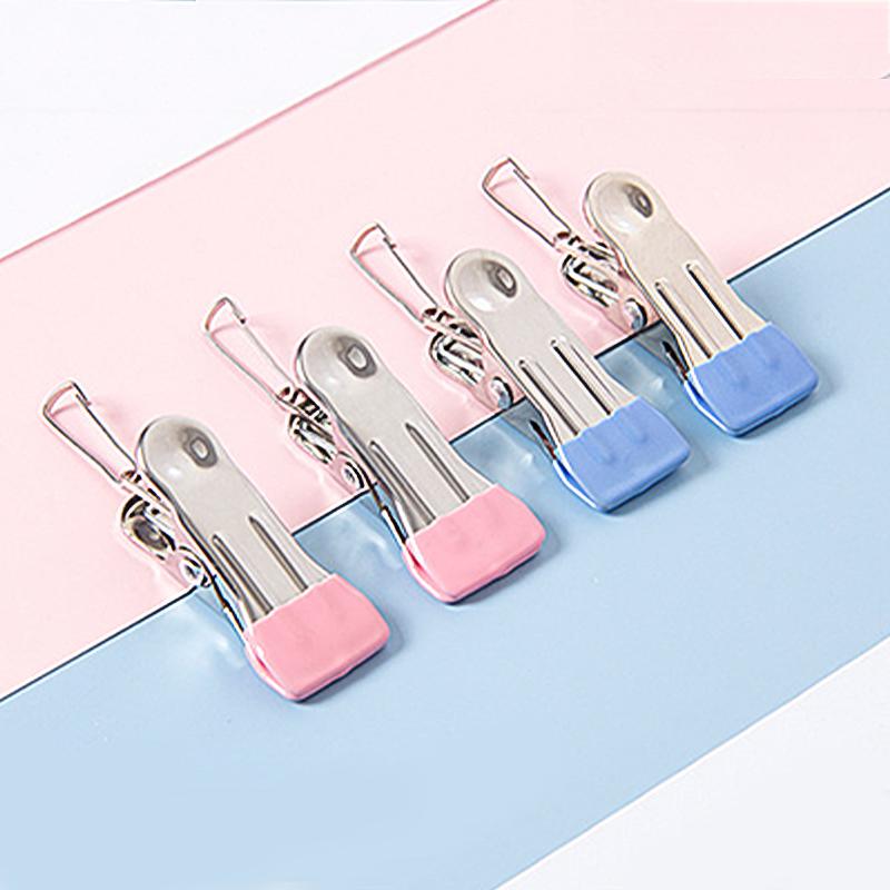10 szt. Klipsy do ubrań ze stali nierdzewnej Klamerki do prania Haczyk Przenośny Klips do wieszania ubrań Organizer do ubrań do szafy Wieszaki