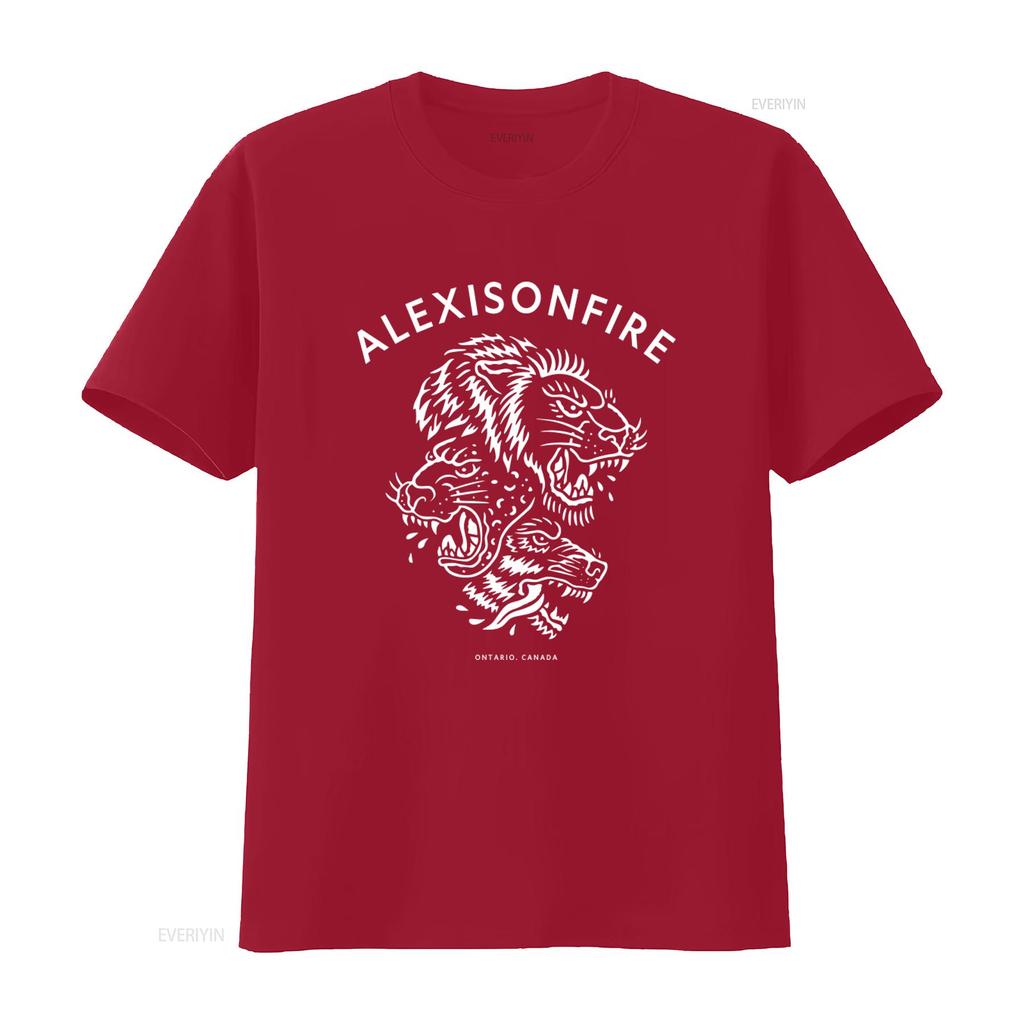 Alexisonfire Animal Print T Shirt Summer Longsleeve Holiday Birthday Christmas Zipper SweaT vintage Washed Stylish Stretched
