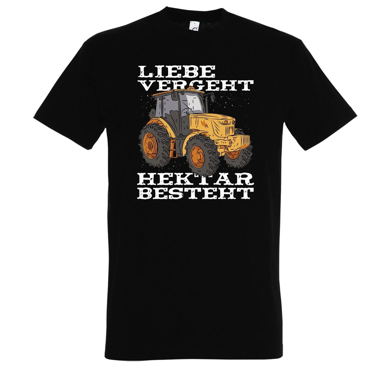 

Men s T-Shirt Love Hectare Logo Motif Agriculture Area Nature Tractor Fun L