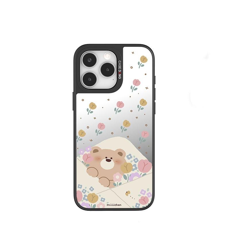 Little Bear for Phone16ProMax for Apple 15Pro Cute 13 Anti-fall Phone14pro Mirror