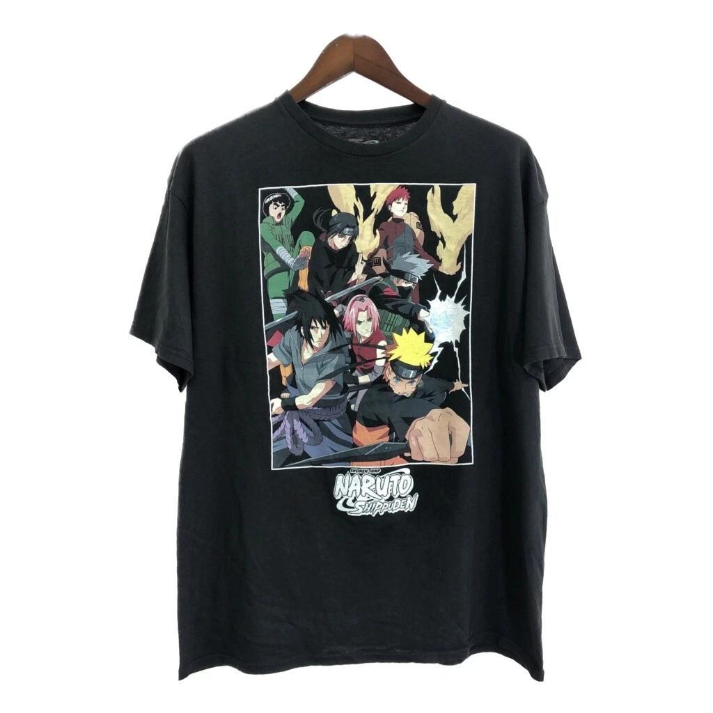 Naruto Shippuden Graphic Anime T-Shirt XL Black Rare Tee M