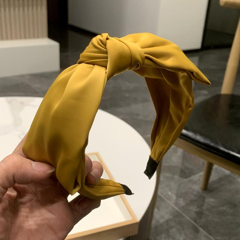 

Проста пов язка для волосся з бантиком для жінок однотонна вузлова обруч для волосся широка пов язка на голову корейські аксесуари для волосся головний убір для дівчаток Size fits all