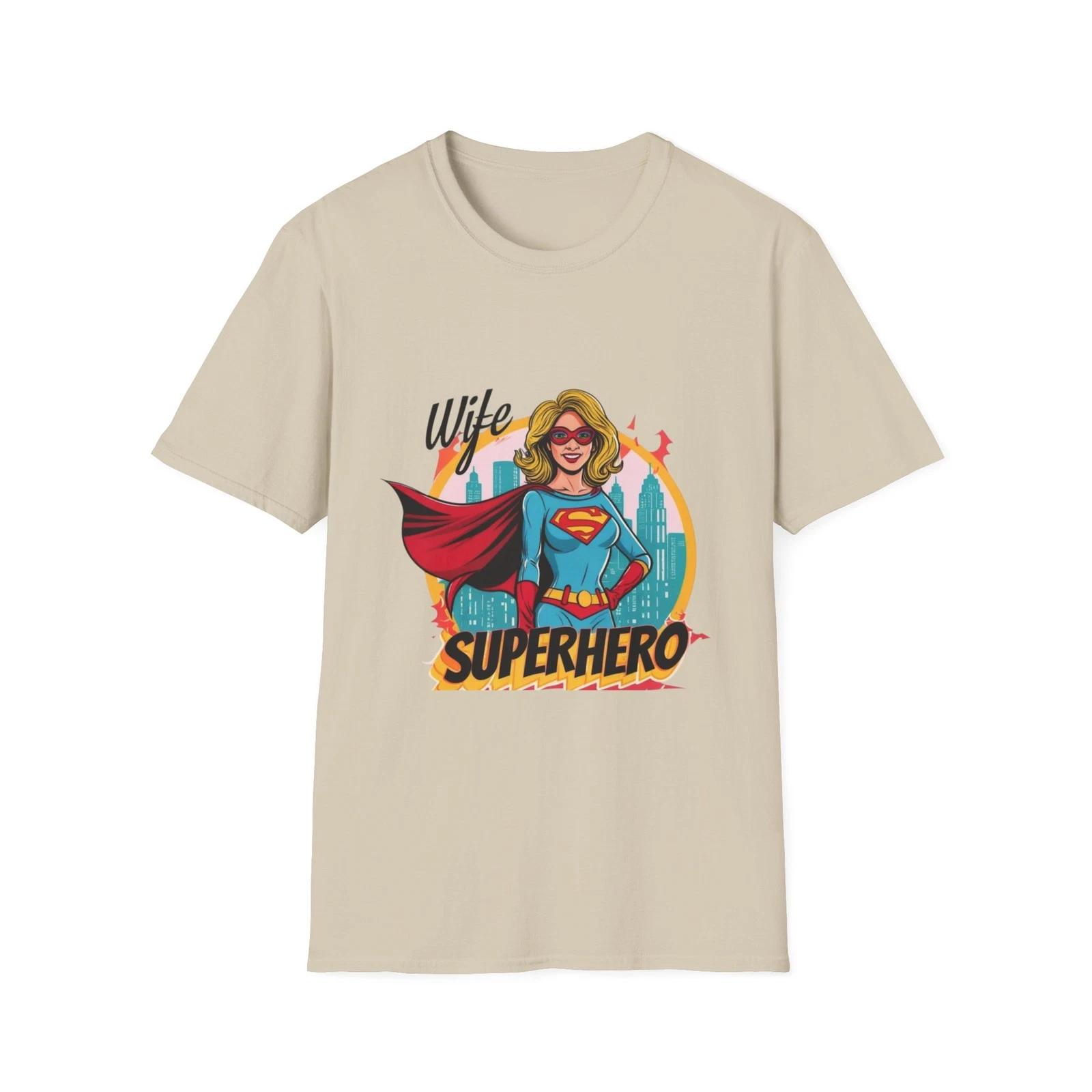 

Superhero Wife Unisex Softstyle T-Shirt, Gift for Her, Fun & Stylish Tee, [...] L