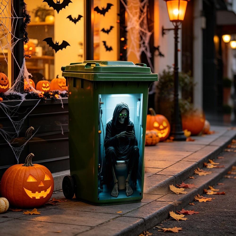 Waterproof Bin Decor Sticker Self Adhesive Trash Can Sticker New Wall Decal  Garden Layout