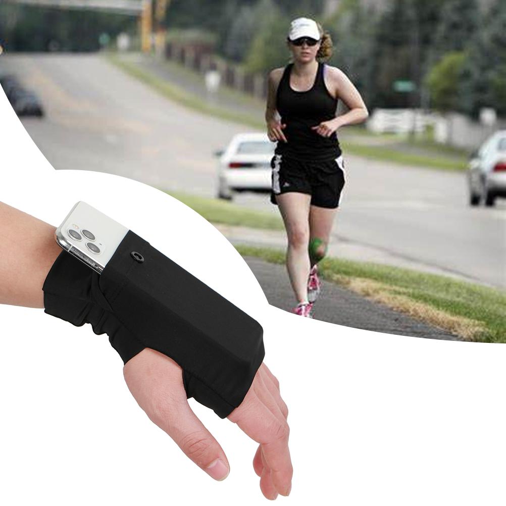 Outdoor Running Wrist Bag Cycling Glove Bag Hand Bag Quick Dry Wrist Wallet Pouch Outdoor Sport Wrist Pocket