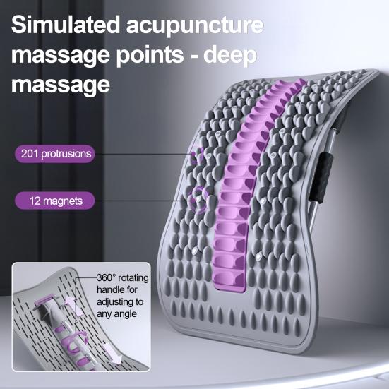 Ergonomic Back Stretcher Waist Trainer Spine Decompressor Lower Back Pain Relief Massager Lumbar Back Cracker Board Stretching Device