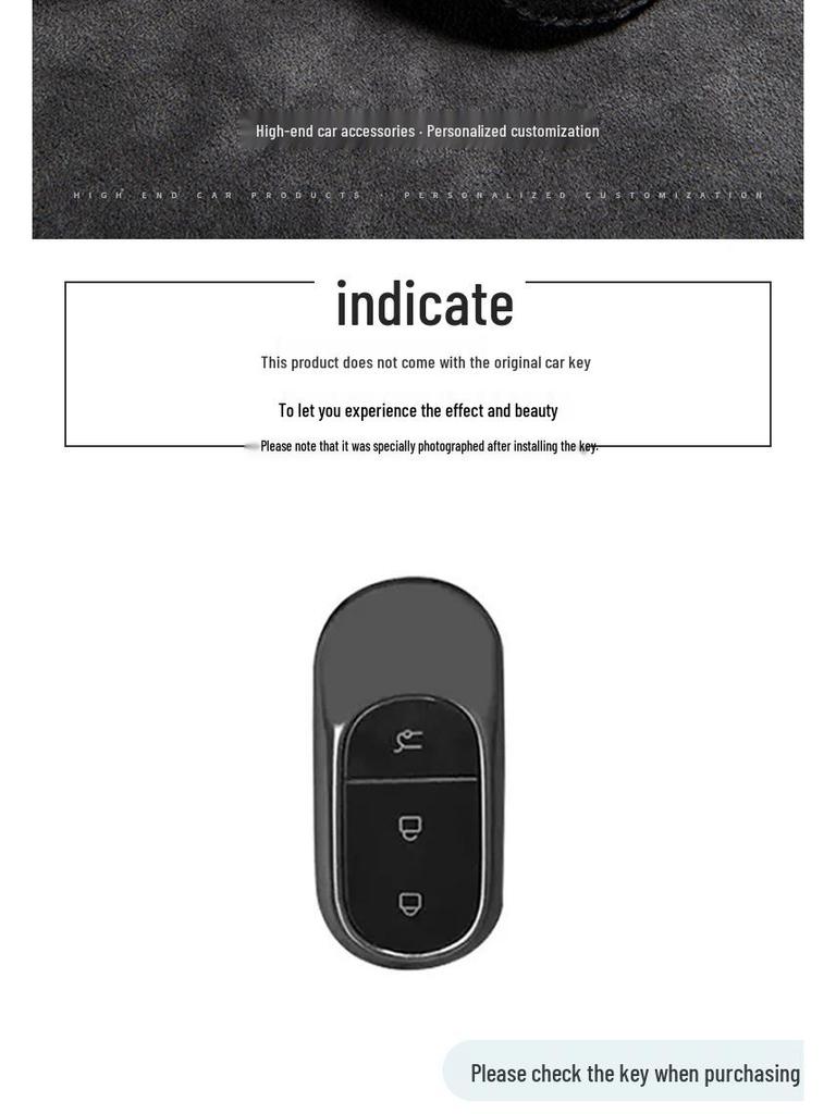 Premium Suede Key Case for New Leapmotor C11 Car