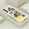 Cartoon Colorful Pattern Printing Phone Case Square Liquid Silicone TPU Full Cover Camera Shockproof Protection Cover for Samsung Infinix Tecno