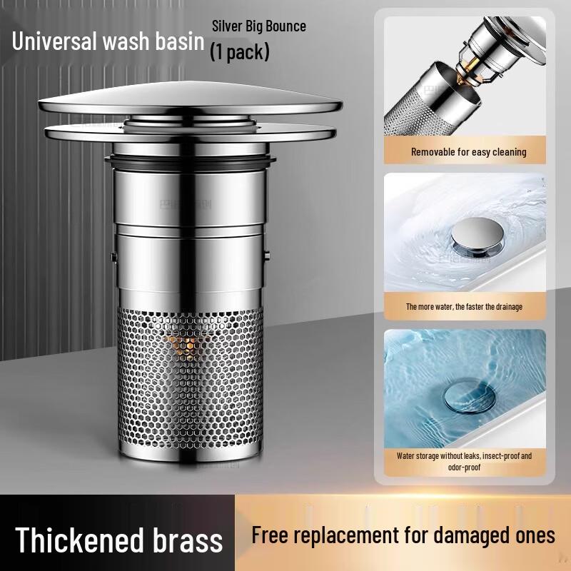 Pop-up Sink Drain Stopper with Filter