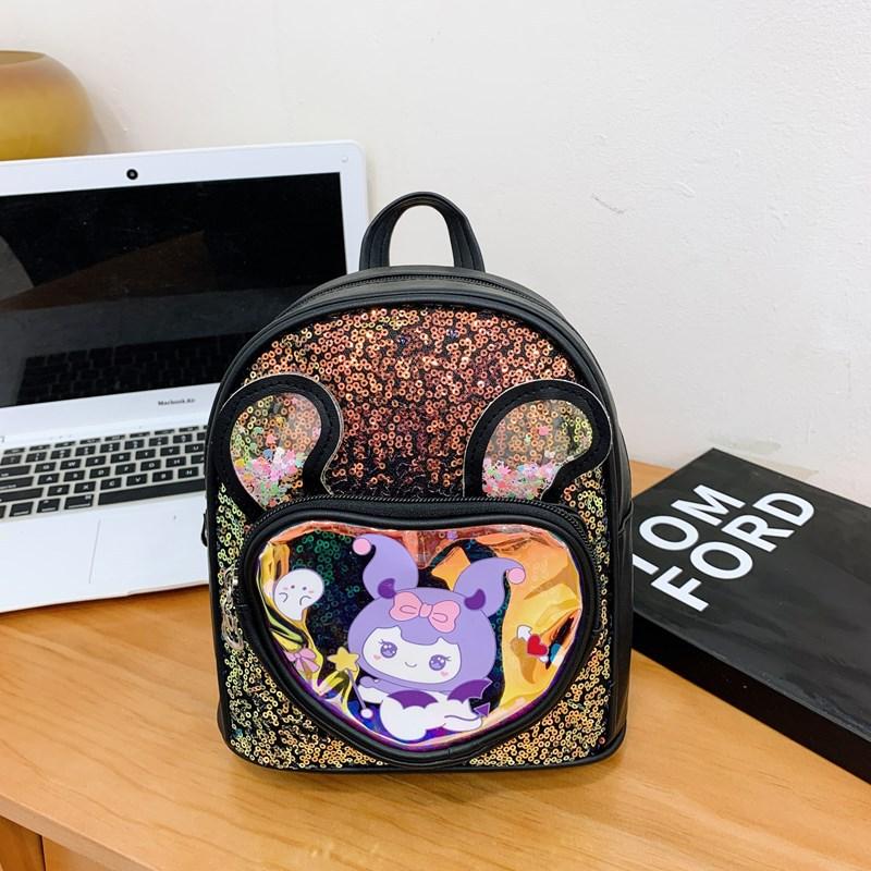 Cartoon Anime Cute Boys And Girls Backpack Kindergarten Baby School Bag Fashion Sequins Children'S Backpack