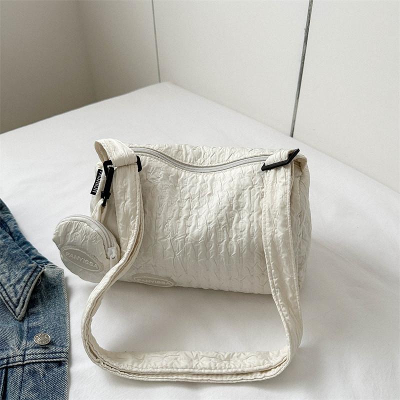 Chic Fashionable Canvas Shoulder Bag Spacious Trendy Square Crossbody For Everyday Style