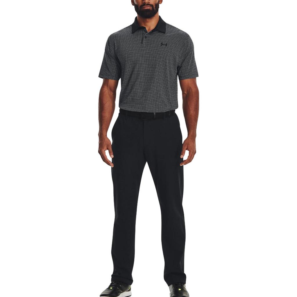 Under Armour Karomuster Kurzarm Poloshirt Herren Oberteile Schwarz 1377380-001