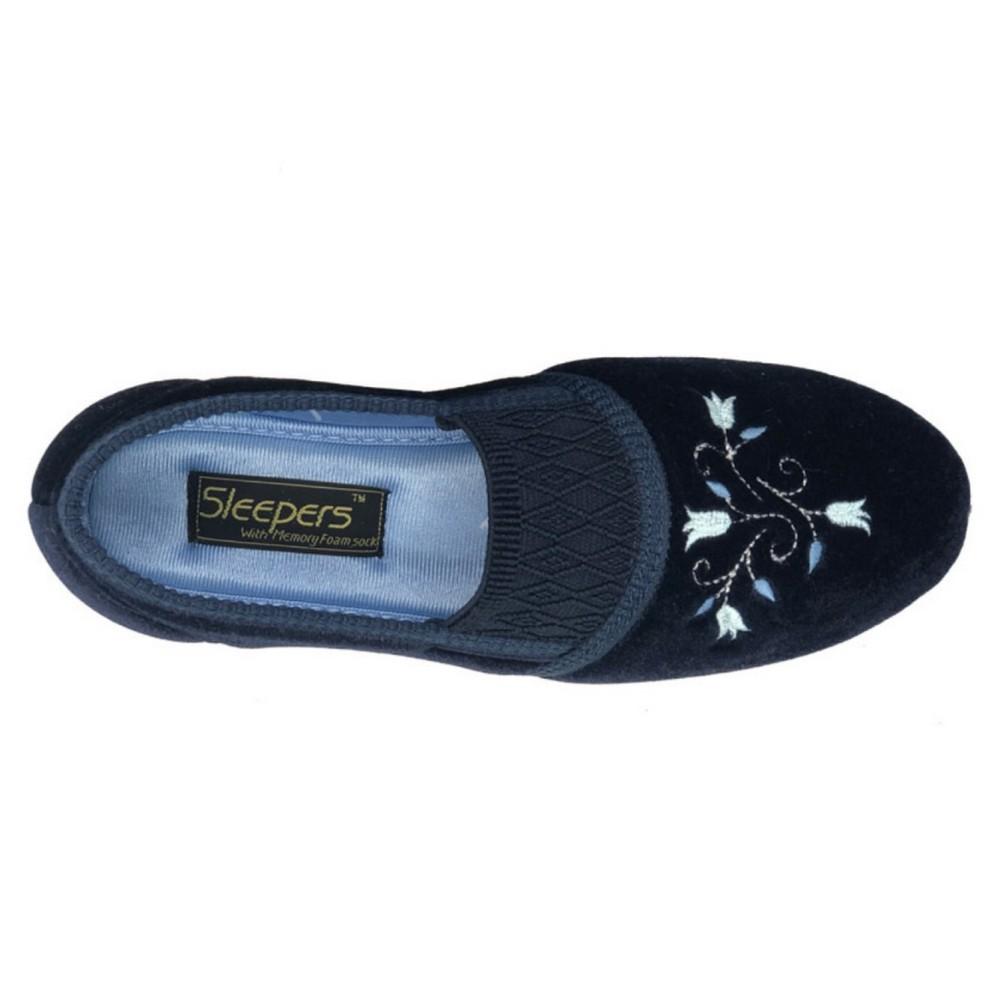Sleepers Womens/Ladies Inez Gusset Throat Patterned Slippers