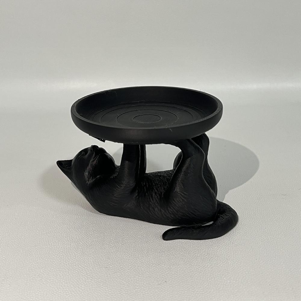 3D Printed Fun Cat Jewelry Tray, Playful and Cute Cat Design, Novel Style, Ideal for Desktop Organization Decoration