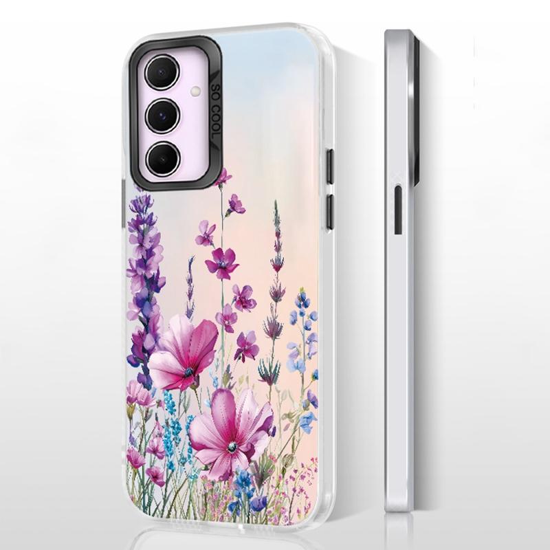 Phone Case For Samsung S24 Ultra S23 Plus S22 S21 S20 FE A55 A54 A53 A35 A34 A32 A25 A24 A15 A14 A13 5G Shockproof Bumper Gradient Aurora Cover