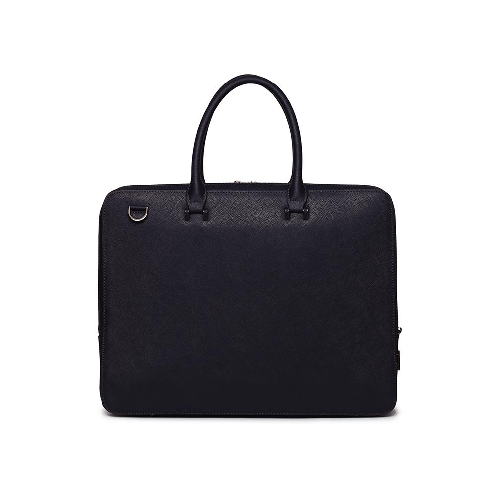 Tantin Noble Briefcase Cowhide Document Bag T13807 Navy