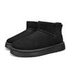 Chaussures d'hiver épaisses pour hommes en coton chaud doublé de velours, fermeture éclair latérale, semelle antidérapante, bottes chaudes en coton