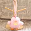 Cute Chick Plush Keychain Pendant with Embroidered Bibs Soft Skin-Friendly Mini Stuffed Animal for Bags And Keys Baby Shower Gift for Kids And Girls