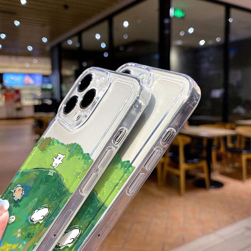 Cute Dog Phone Case For IPhone 16 13 15 11 12 14 17 Pro Max 17Air 16E 15 Plus Shockproof Transparent Cover Silicone Soft Fundas
