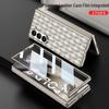 Samsung Z Fold 6 Case - Diamond Lattice, Electroplated Leather, Fragrance-Inspired Design