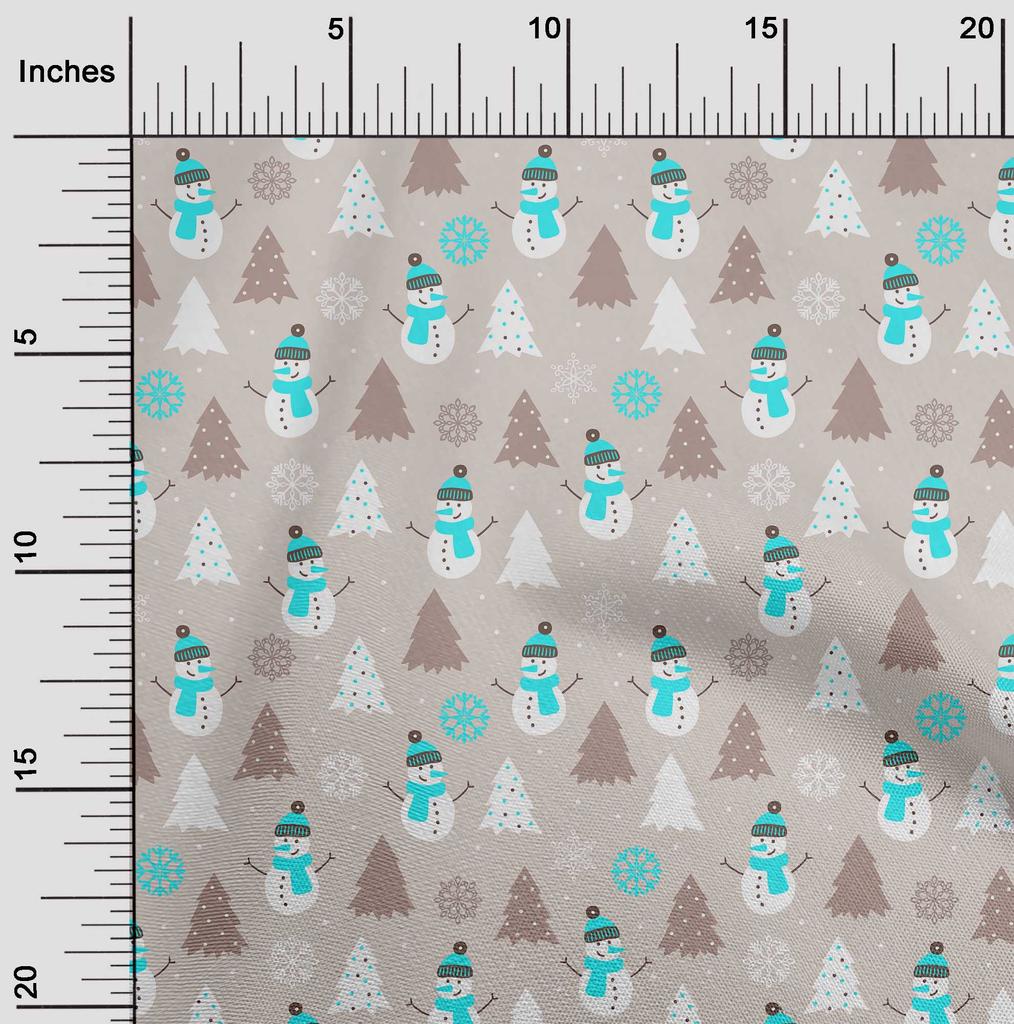 oneOone Cotton Flex Dusty Pink Fabric Christmas Winter Theme Quilting Supplies Print Sewing Fabric By The Yard 40 Inch