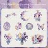 JIANWU Dream Among Flower Series Vintage Floral Painting Landscape Material Collage PET Sticker Creative DIY Journal Stationery