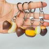 Realistic Chestnut Keychain Handmade Miniature Nut Charm Keyring With Authentic Details Stylish Cultural Gift Accessory