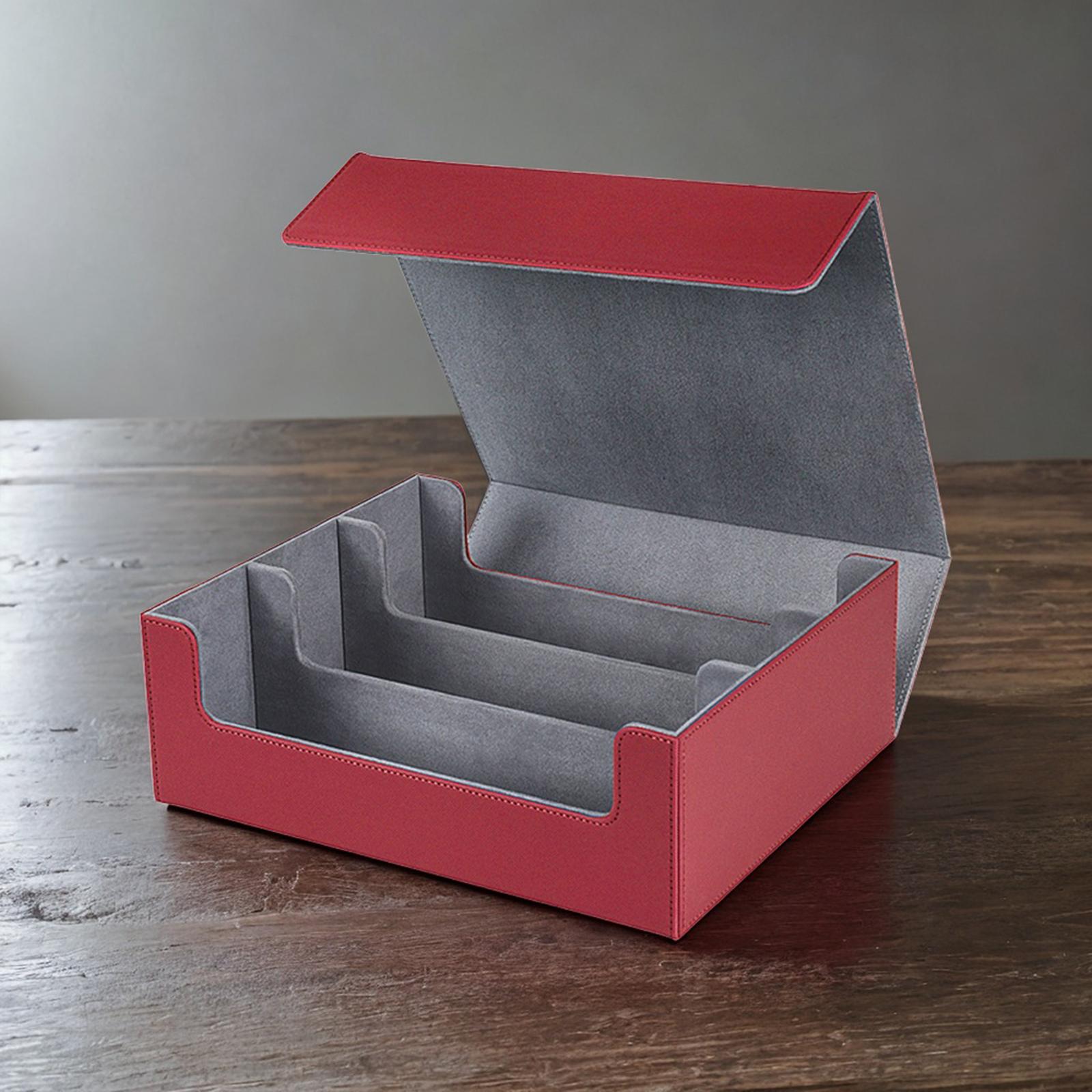

Trading Cards Storage Box 1800 Cards Capacity Sturdy Multipurpose Cards Gathering Deck Box Waterproof for Basketball Cards