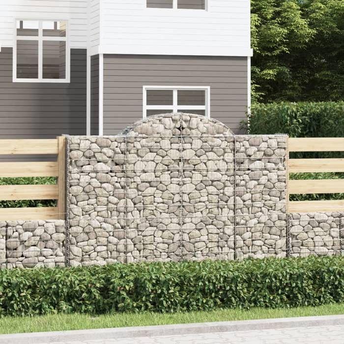VidaXL Gabion Basket, Gabion Cage, Gabion Wall, Stone Basket, Gabion for Stone Garden Patio Outdoor, 153497