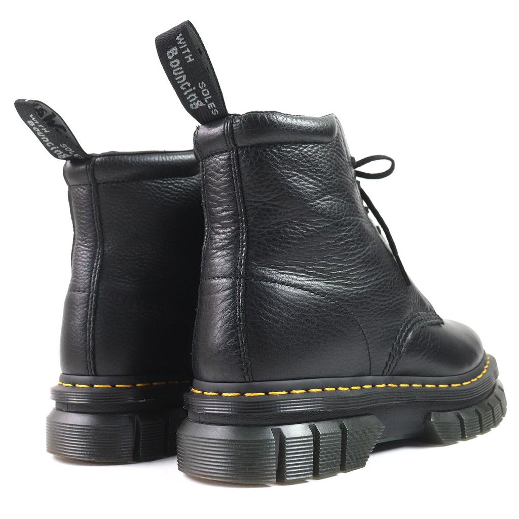 Excellent Dr.Martens Short Boots RIKARD POLISHED SMOOTH 8I 8-hole Black Leather Used