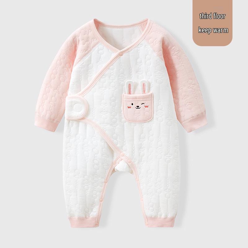 Thickened Cotton Padded Jumpsuit: Warm Winter Romper for Baby Boys & Girls
