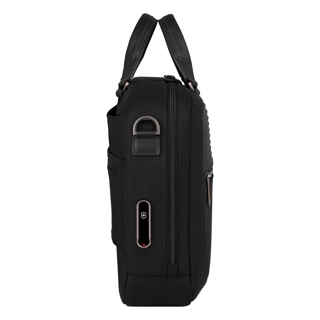 Victorinox Mythic Compact Briefcase with Laptop Sleeve and Travel Personalized Premium Black 14-inch Pouch, Design, Design, 13L, [Product Code