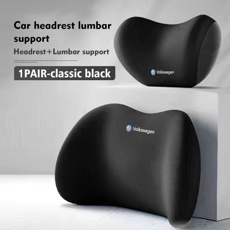 For Volkswagen VW Car Neck Waist Pillow Breathable Fabric Memory Cotton Fatigue Relief Polo Jetta Sagitar Magotan Passat B5 B6 zg2